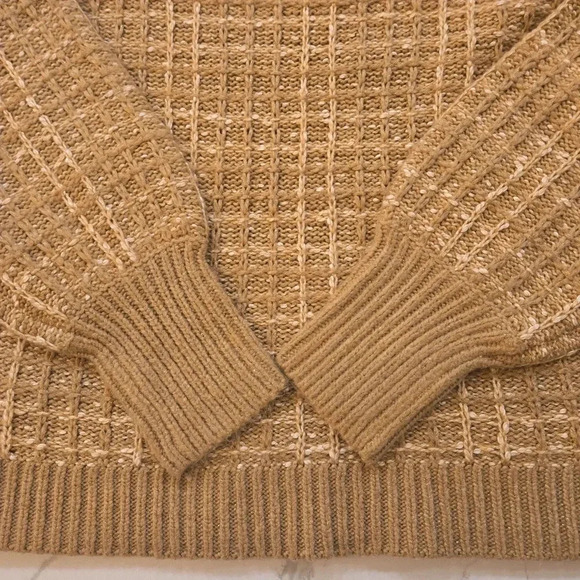 Ann Taylor Crewneck Long Sleeve Knit Sweater Champagne Tan Womens Size XL - Picture 4 of 9